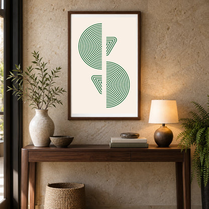 Boho Abstract Print LXXX — Boho Abstract Prints shown in a styled interior