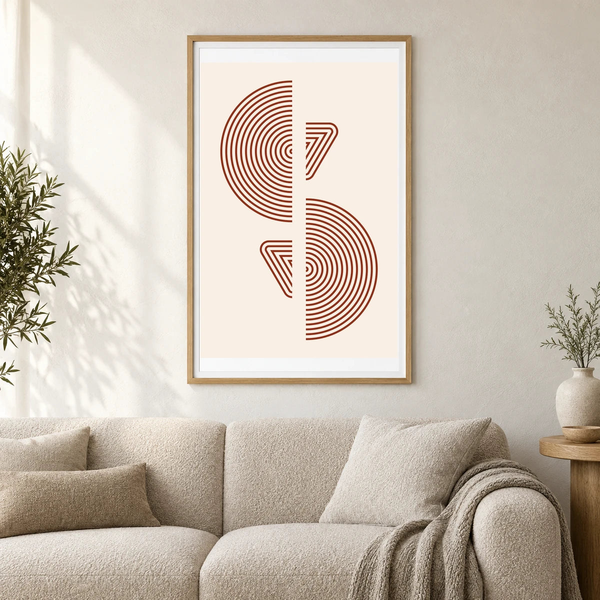 Boho Abstract Print LXXXI — Boho Abstract Prints shown in a styled interior