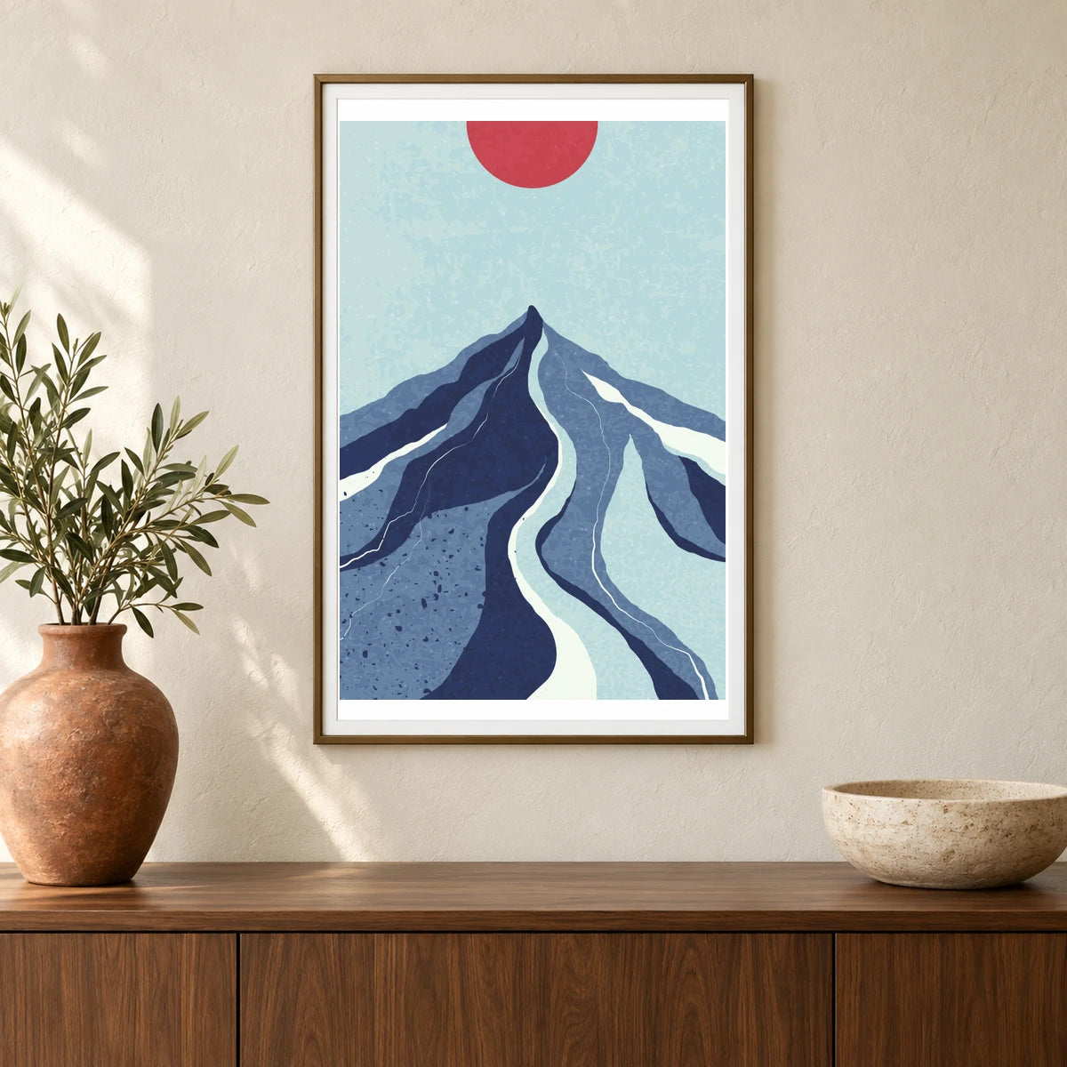 Boho Abstract Print LXXXII — Boho Abstract Prints shown in a styled interior