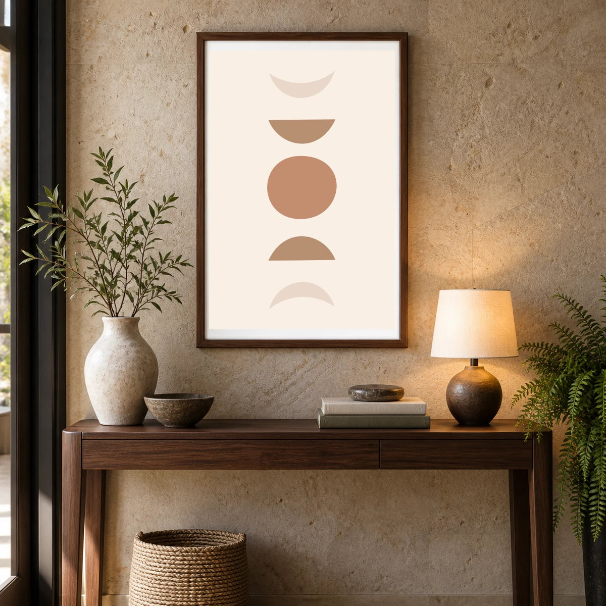 Boho Abstract Print LXXXIV — Boho Abstract Prints shown in a styled interior