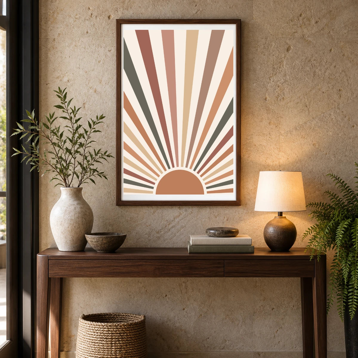 Boho Abstract Print LXXXV — Boho Abstract Prints shown in a styled interior