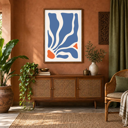 Boho Abstract Print LXXXVI — Boho Abstract Prints shown in a styled interior
