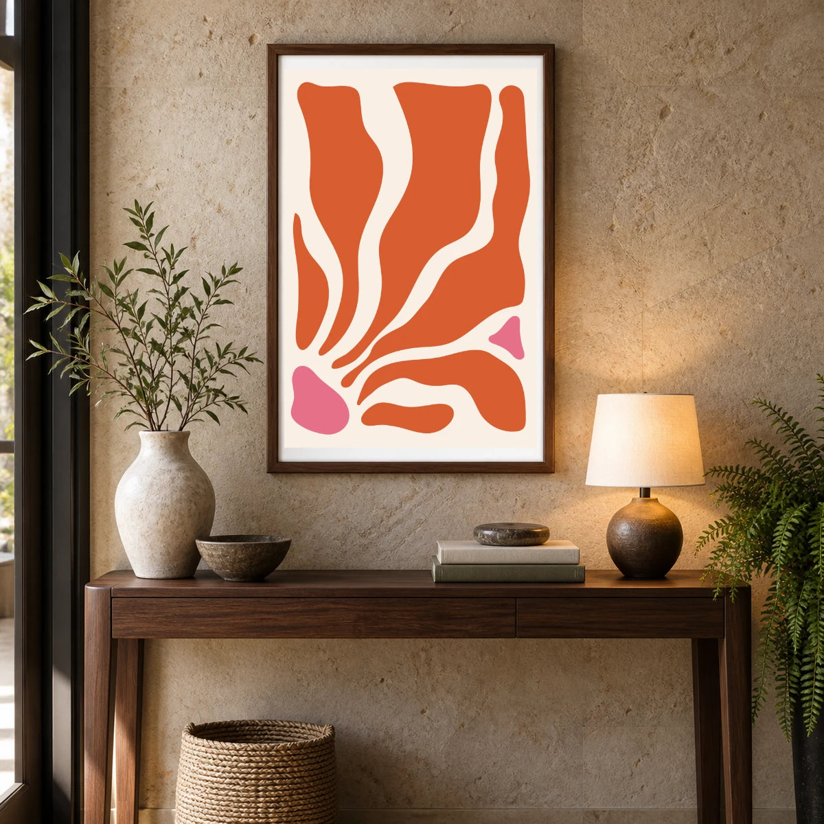 Boho Abstract Print LXXXVII — Boho Abstract Prints shown in a styled interior