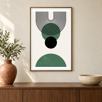 Boho Abstract Print LXXXVIII — Boho Abstract Prints shown in a styled interior