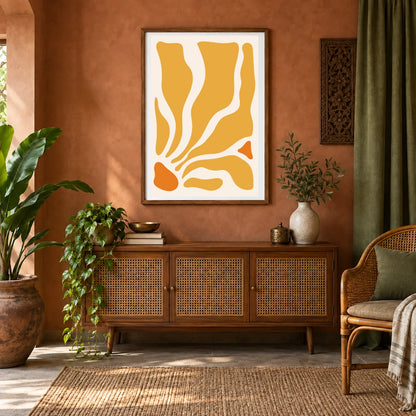 Boho Abstract Print LXXXIX — Boho Abstract Prints shown in a styled interior