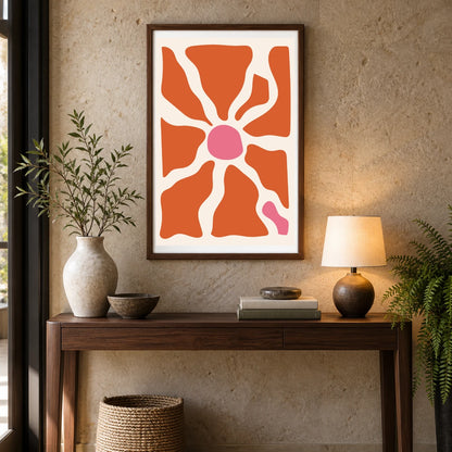 Boho Abstract Print XCI — Boho Abstract Prints shown in a styled interior