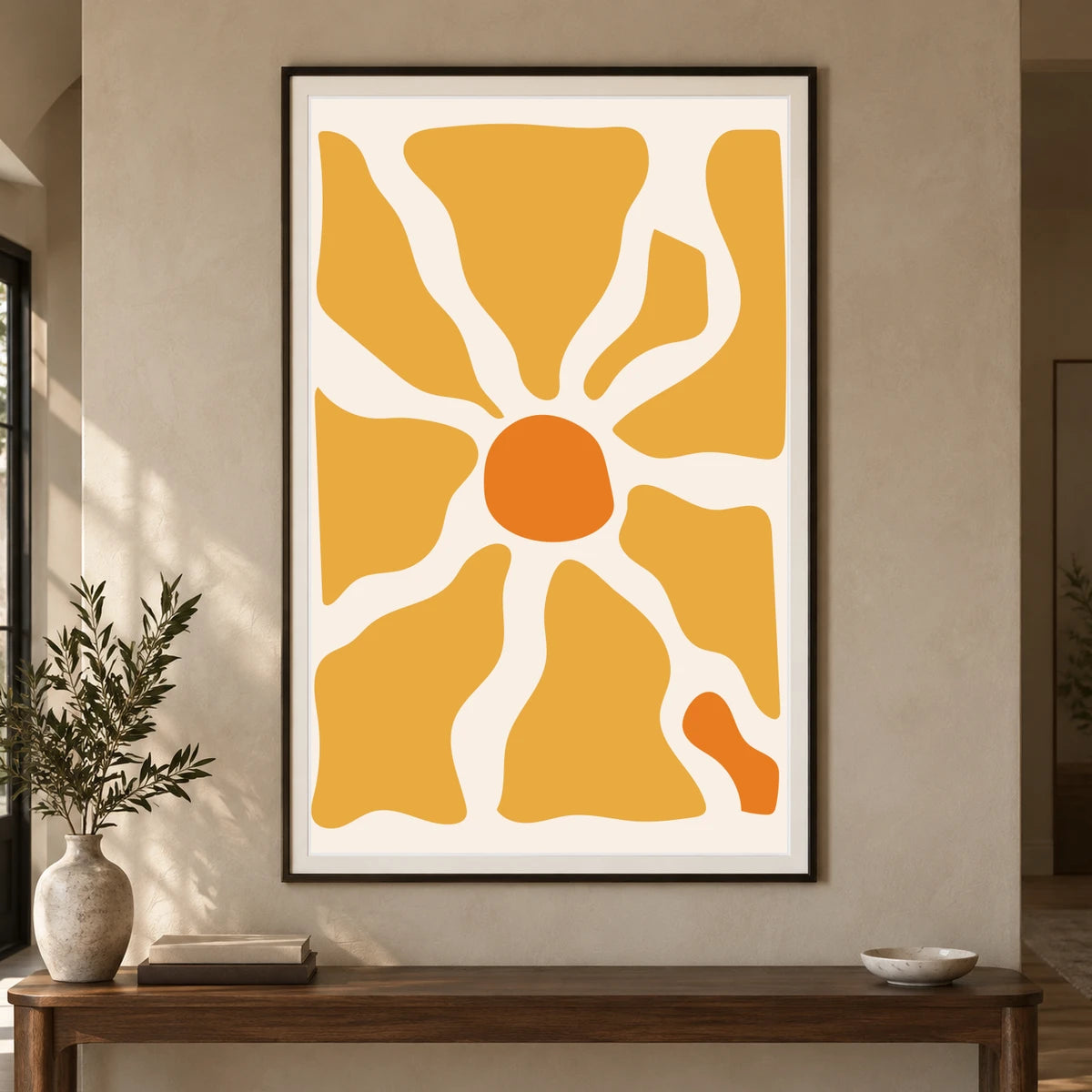 Boho Abstract Print XCII — Boho Abstract Prints shown in a styled interior