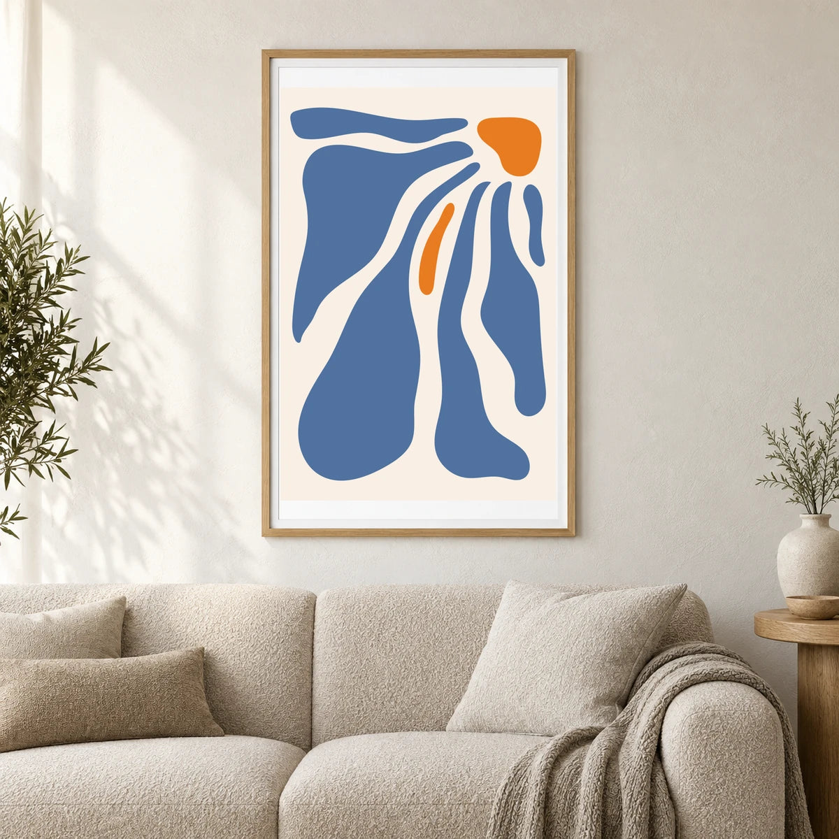 Boho Abstract Print XCIII — Boho Abstract Prints shown in a styled interior