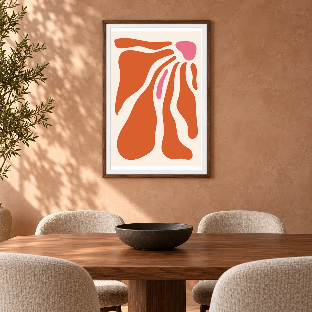 Boho Abstract Print XCIV — Boho Abstract Prints shown in a styled interior