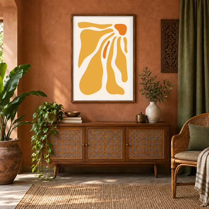 Boho Abstract Print XCV — Boho Abstract Prints shown in a styled interior