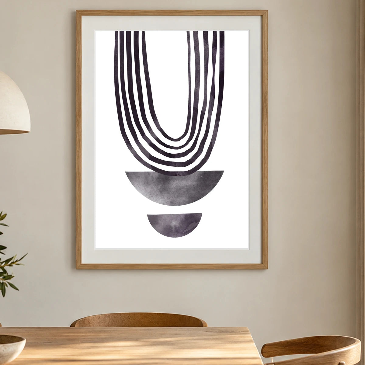 Boho Abstract Print XCVII — Boho Abstract Prints shown in a styled interior