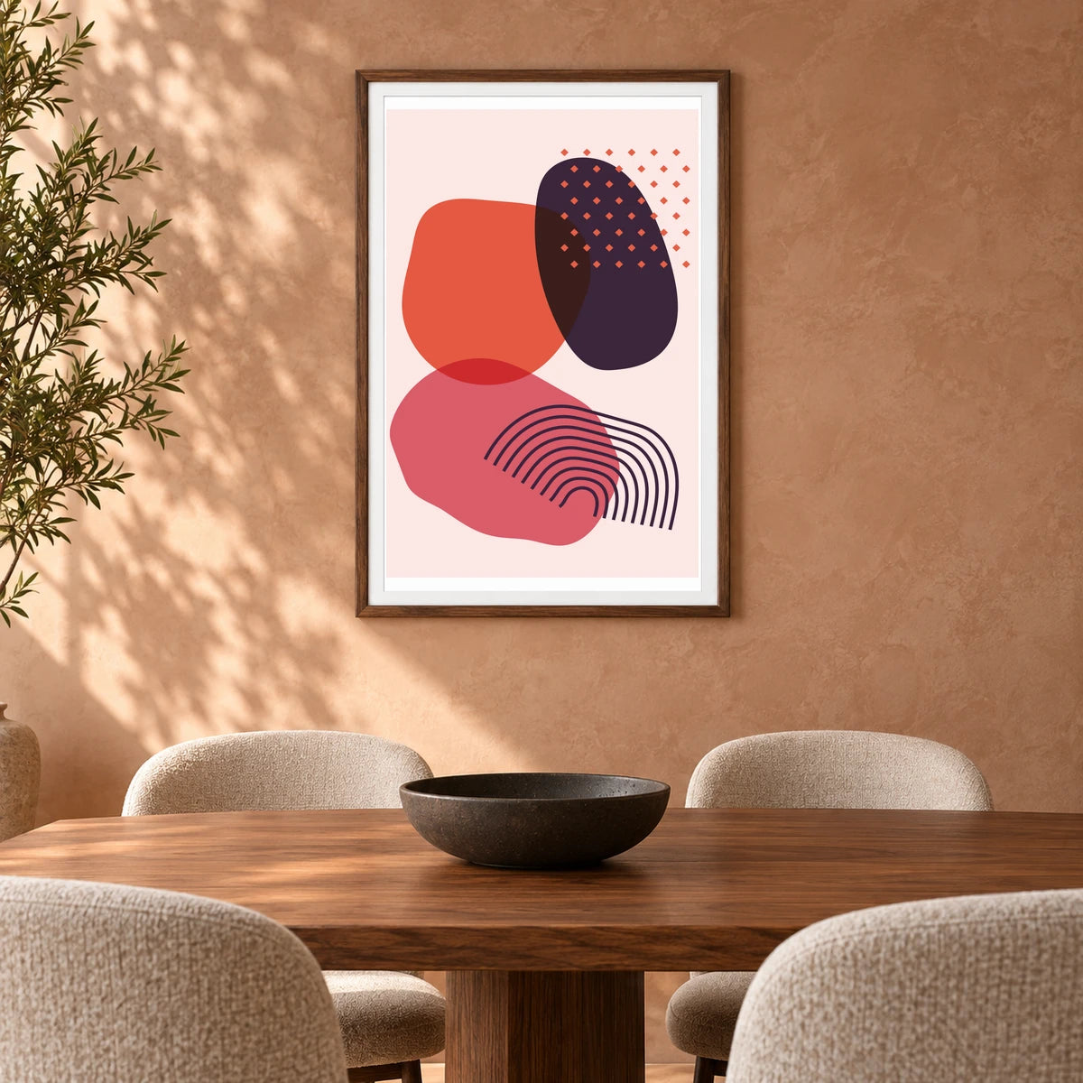 Boho Abstract Print XCVIII — Boho Abstract Prints shown in a styled interior