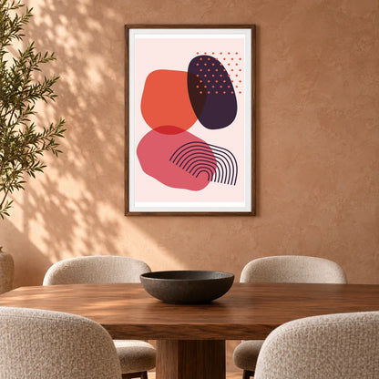 Boho Abstract Print XCVIII — Boho Abstract Prints shown in a styled interior