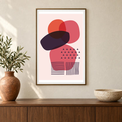 Boho Abstract Print CI — Boho Abstract Prints shown in a styled interior