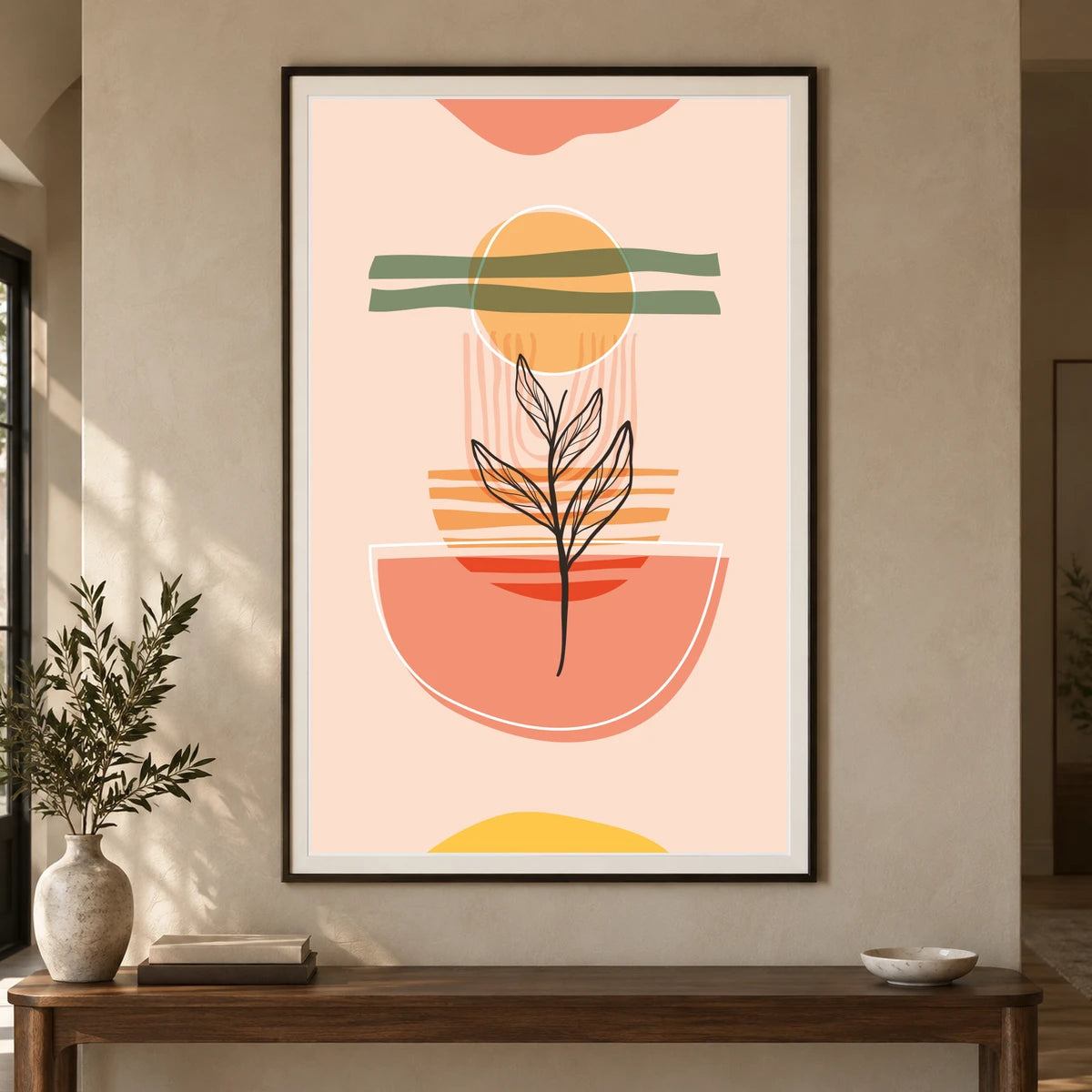 Boho Abstract Print CV — Boho Abstract Prints shown in a styled interior