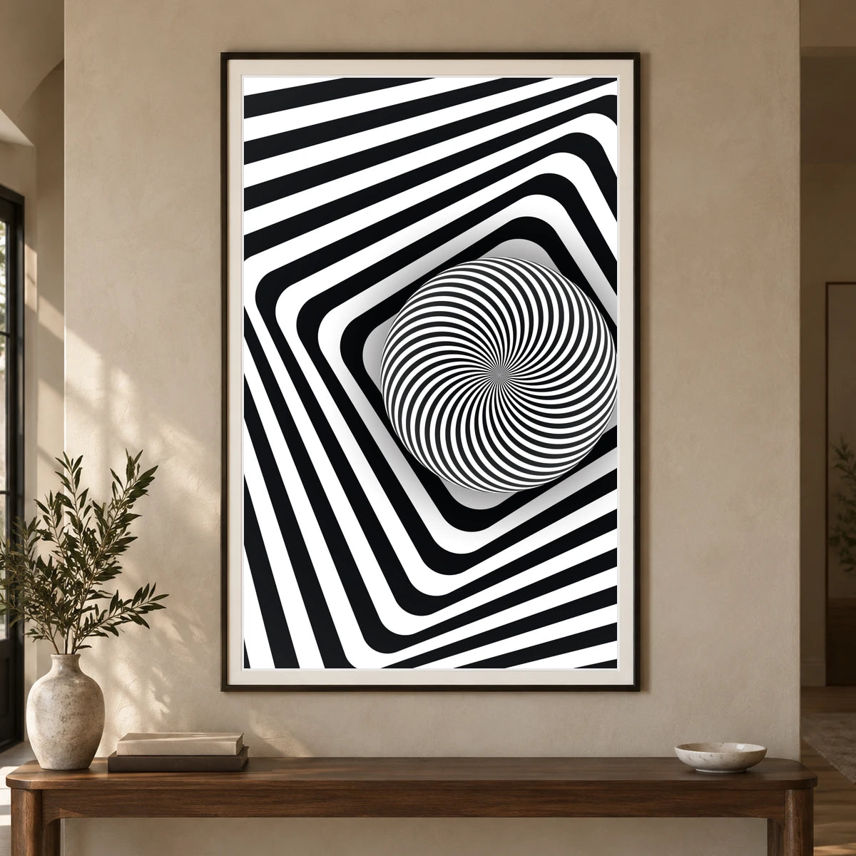 Boho Abstract Print CVII — Boho Abstract Prints shown in a styled interior