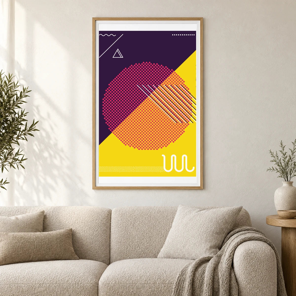 Boho Abstract Print CVIII — Boho Abstract Prints shown in a styled interior