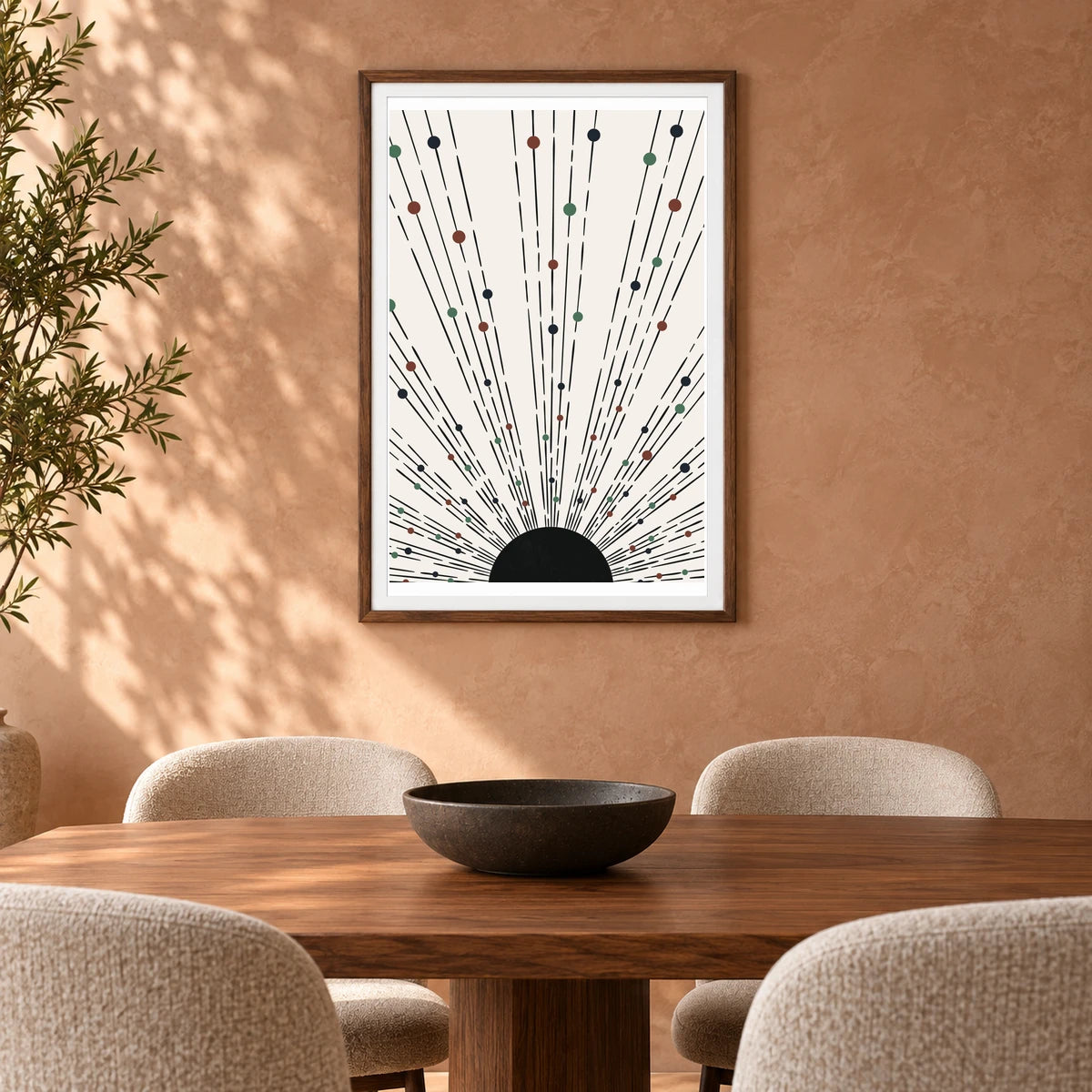 Boho Abstract Print CXI — Boho Abstract Prints shown in a styled interior