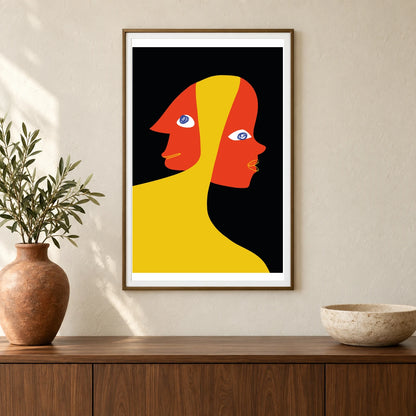 Boho Abstract Print CXVI — Boho Abstract Prints shown in a styled interior
