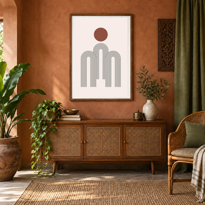 Boho Abstract Print CXIX — Boho Abstract Prints shown in a styled interior