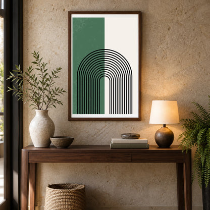 Boho Abstract Print CXXII — Boho Abstract Prints shown in a styled interior