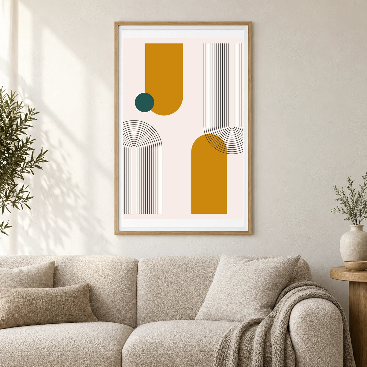 Boho Abstract Print CXXIII — Boho Abstract Prints shown in a styled interior