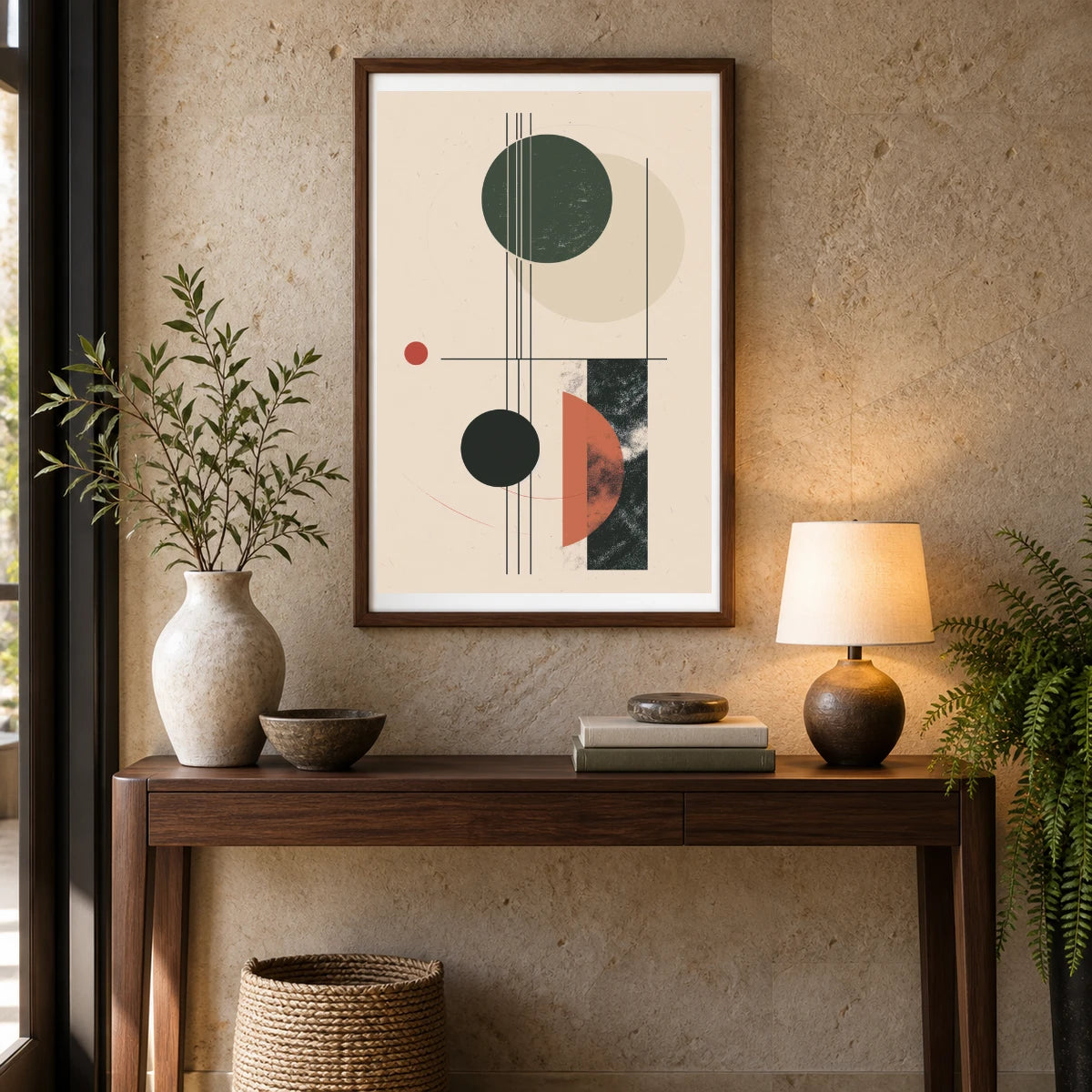 Boho Abstract Print CXXV — Boho Abstract Prints shown in a styled interior