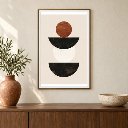Boho Abstract Print CXXVII — Boho Abstract Prints shown in a styled interior