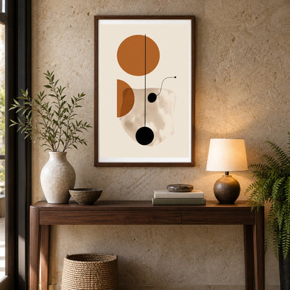 Boho Abstract Print CXXVIII — Boho Abstract Prints shown in a styled interior