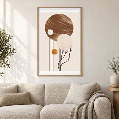 Boho Abstract Print CXXIX — Boho Abstract Prints shown in a styled interior