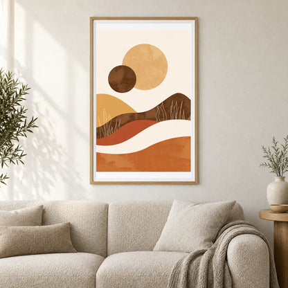Boho Abstract Print CXXX — Boho Abstract Prints shown in a styled interior