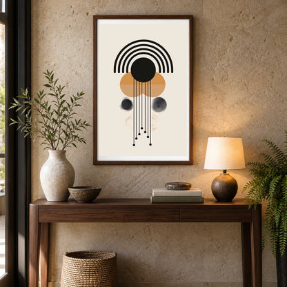 Boho Abstract Print CXXXI — Boho Abstract Prints shown in a styled interior