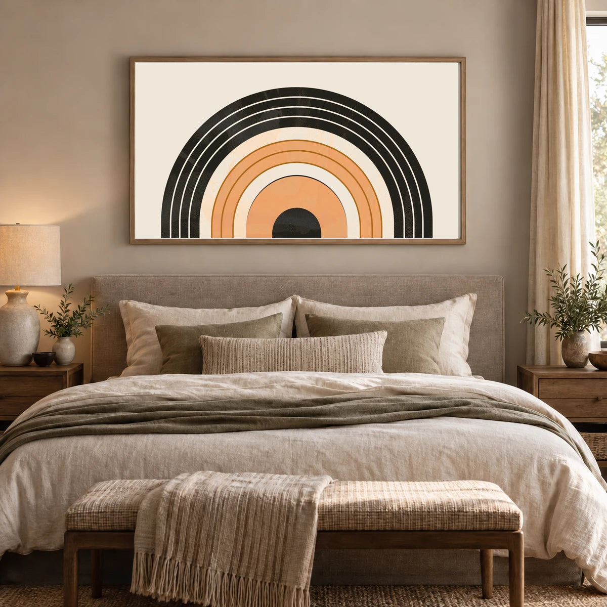 Boho Abstract Print CXXXII — Boho Abstract Prints shown in a styled interior