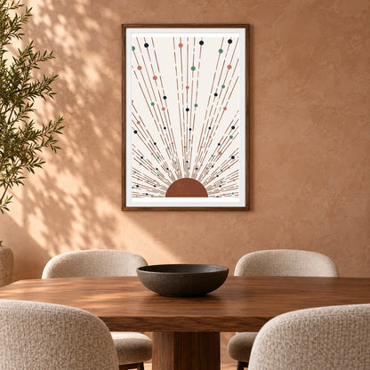 Boho Abstract Print CXXXIII — Boho Abstract Prints shown in a styled interior