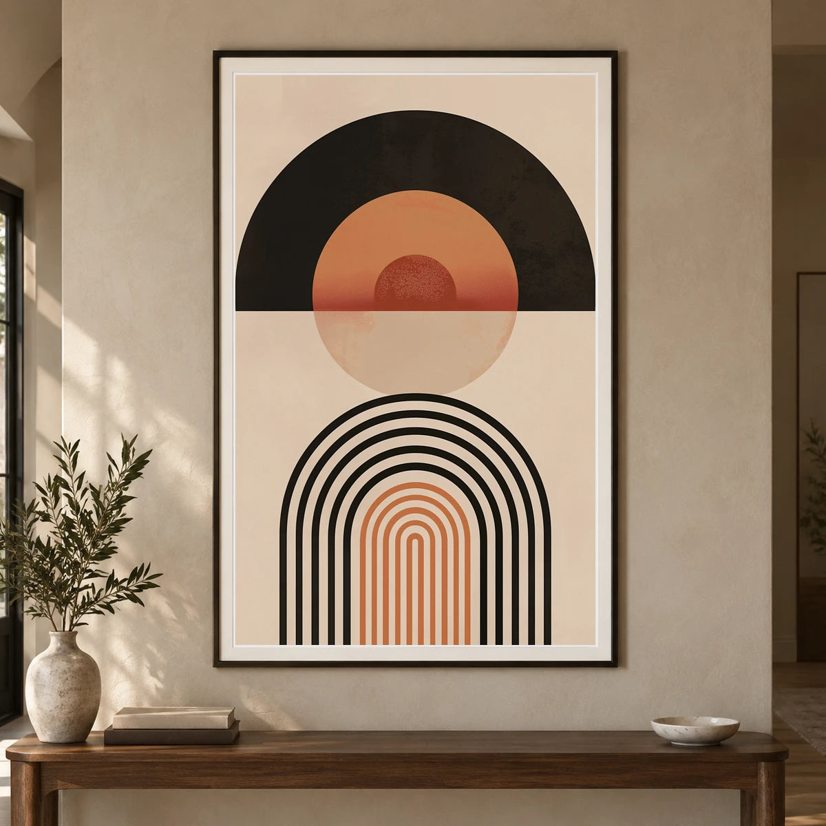Boho Abstract Print CXXXIV — Boho Abstract Prints shown in a styled interior