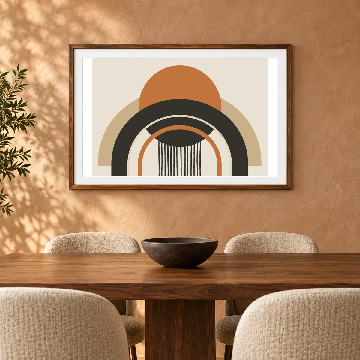 Boho Abstract Print CXXXVI — Boho Abstract Prints shown in a styled interior
