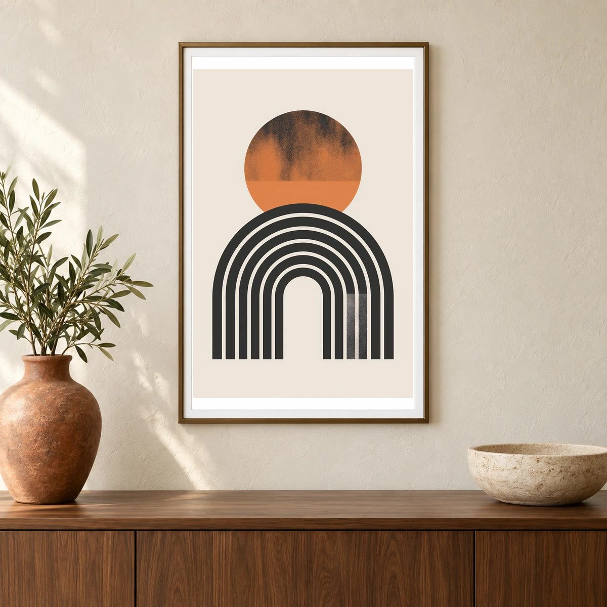 Boho Abstract Print CXXXVII — Boho Abstract Prints shown in a styled interior