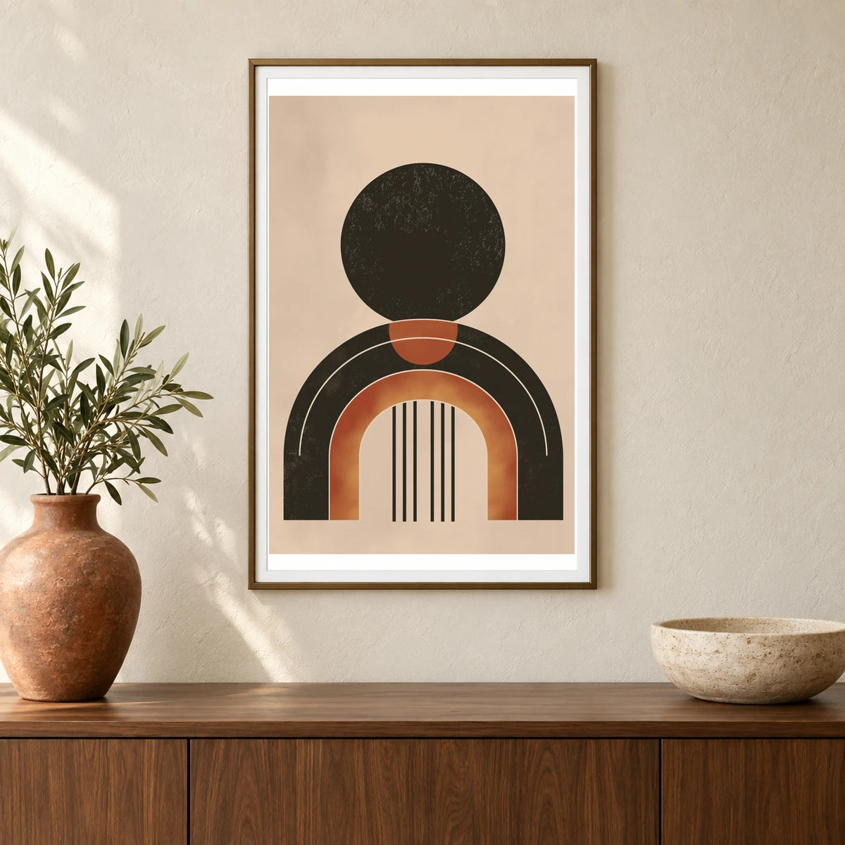 Boho Abstract Print CXLI — Boho Abstract Prints shown in a styled interior