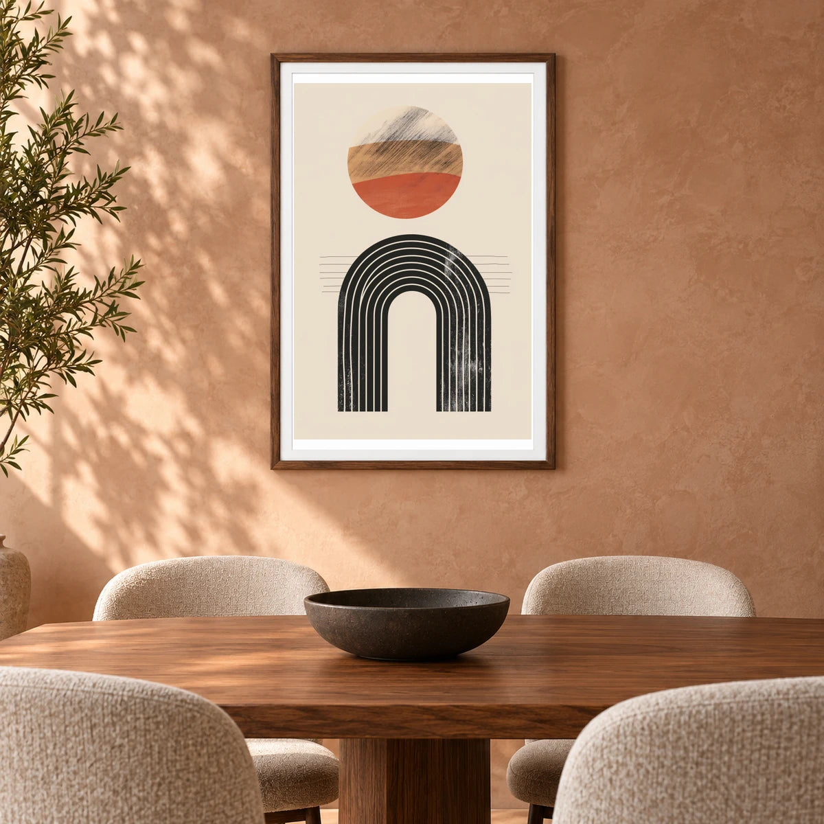 Boho Abstract Print CXLII — Boho Abstract Prints shown in a styled interior