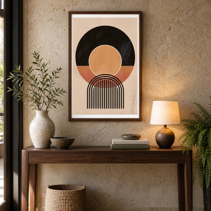 Boho Abstract Print CXLIII — Boho Abstract Prints shown in a styled interior