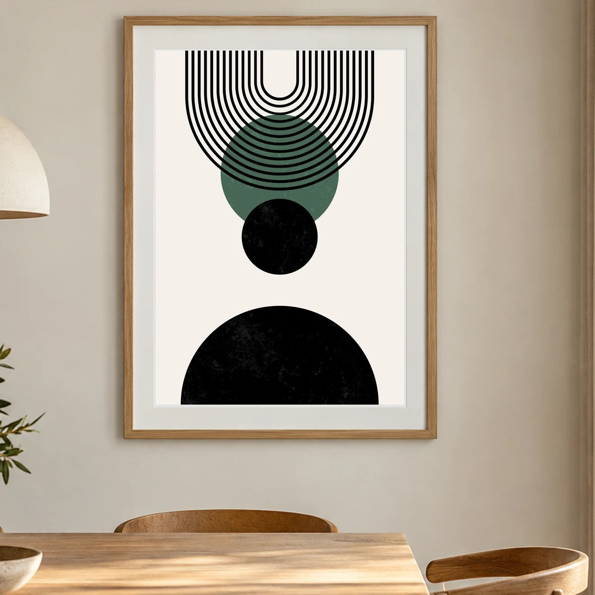 Boho Abstract Print CXLIV — Boho Abstract Prints shown in a styled interior