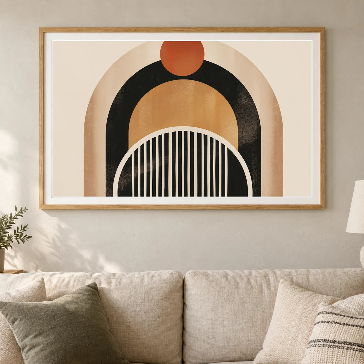 Boho Abstract Print CXLVII — Boho Abstract Prints shown in a styled interior
