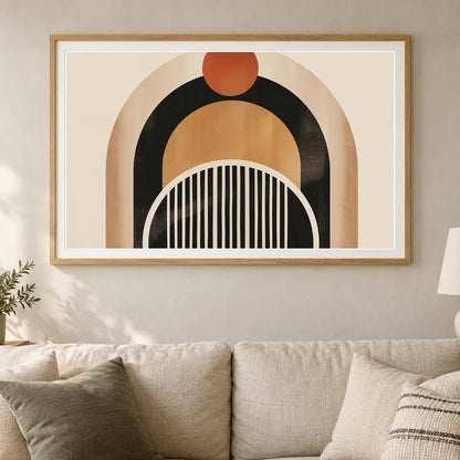 Boho Abstract Print CXLVII — Boho Abstract Prints shown in a styled interior