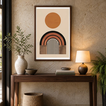 Boho Abstract Print CL — Boho Abstract Prints shown in a styled interior