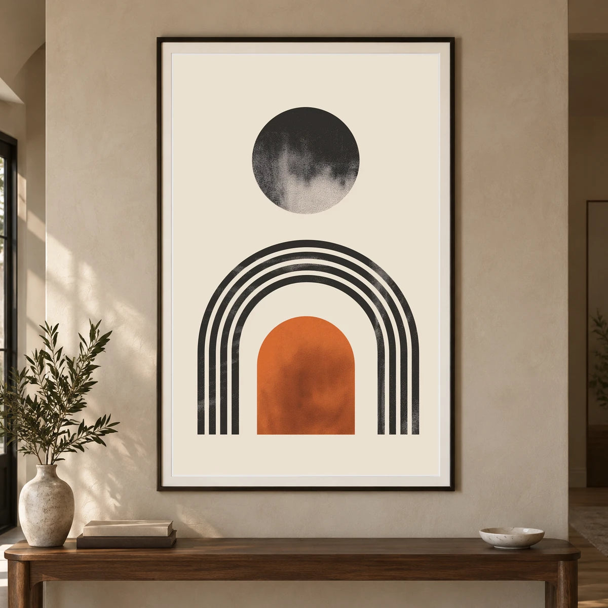 Boho Abstract Print CLI — Boho Abstract Prints shown in a styled interior
