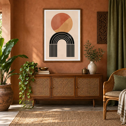 Boho Abstract Print CLII — Boho Abstract Prints shown in a styled interior
