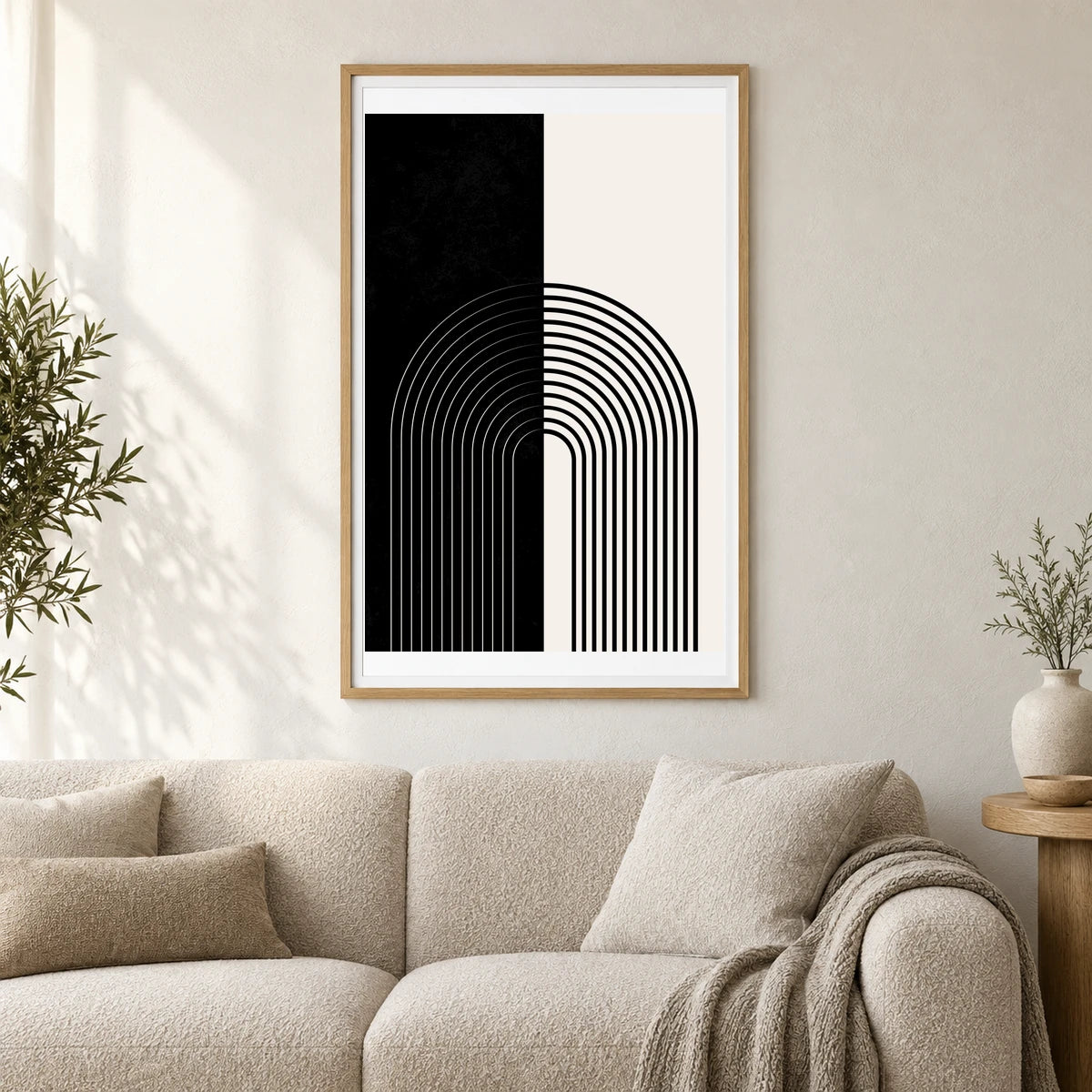 Boho Abstract Print CLV — Boho Abstract Prints shown in a styled interior