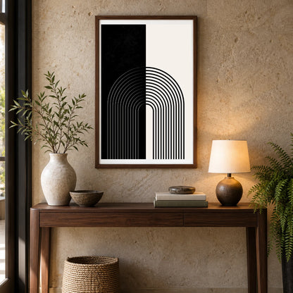 Boho Abstract Print CLV — Boho Abstract Prints shown in a styled interior