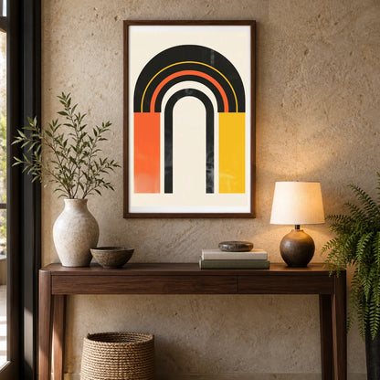 Boho Abstract Print CLVI — Boho Abstract Prints shown in a styled interior
