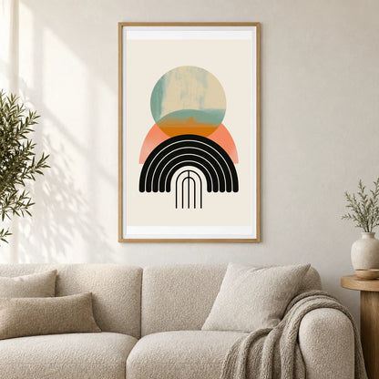 Boho Abstract Print CLVII — Boho Abstract Prints shown in a styled interior